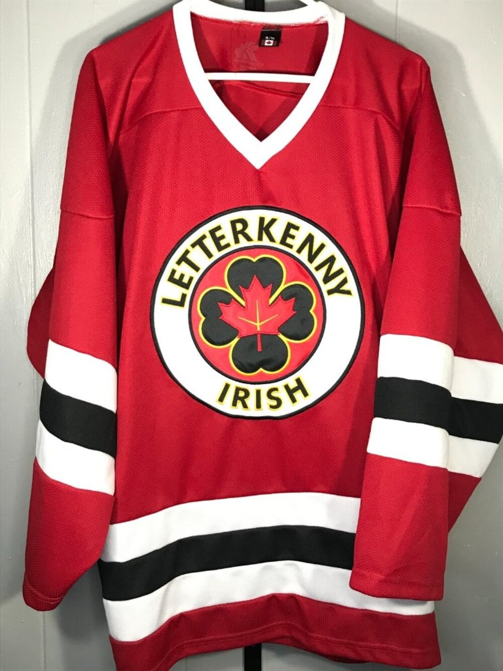 Letterkenny Shamrocks Show Irish Men's Stitched Shoresy Red Hockey Jersey XL